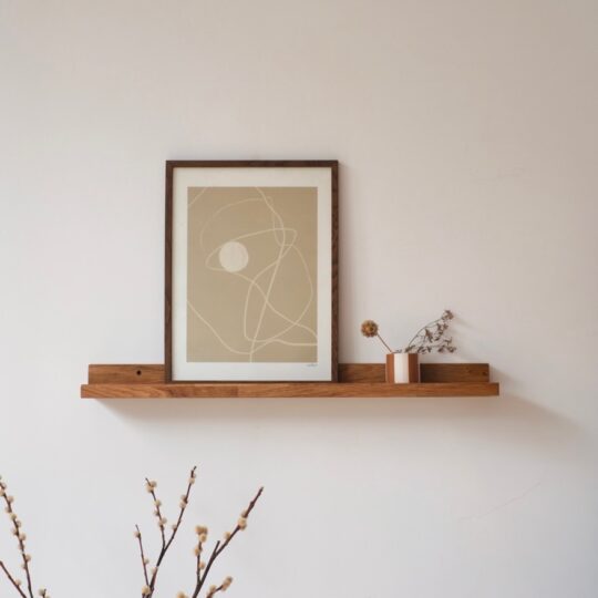 étagère porte cadre en bois