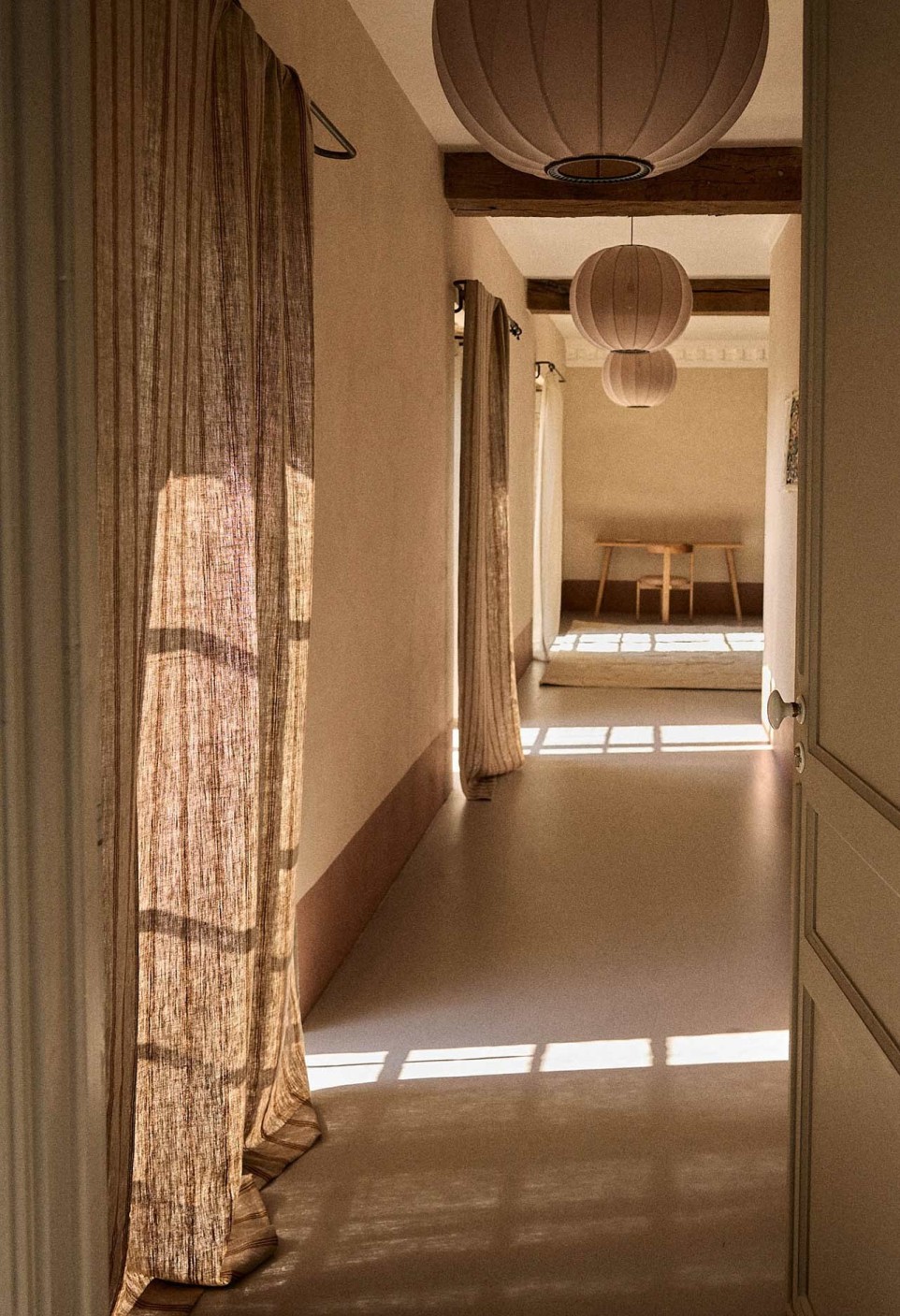 Rideau en lin rayures corde – Image 7