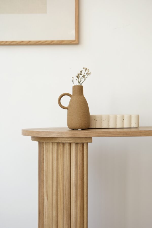 Console ovale en bois