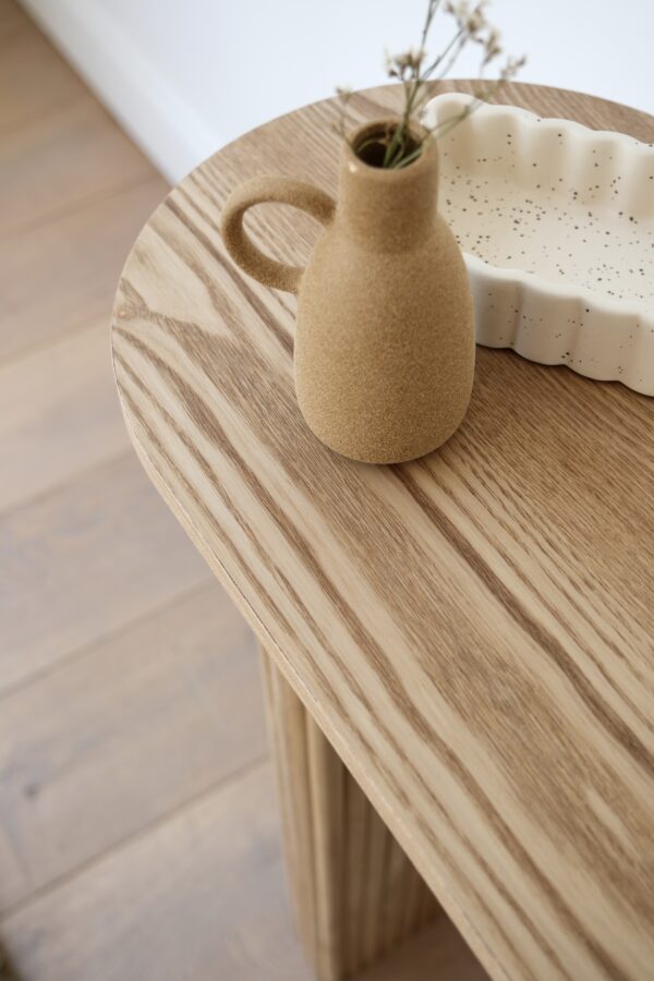 Console ovale en bois