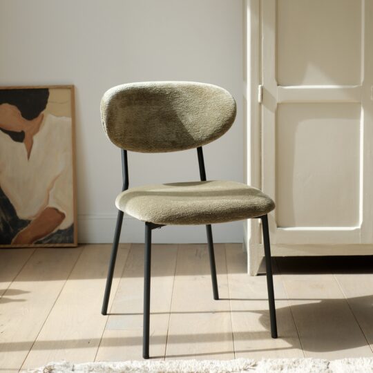 chaise table a manger chenille vert