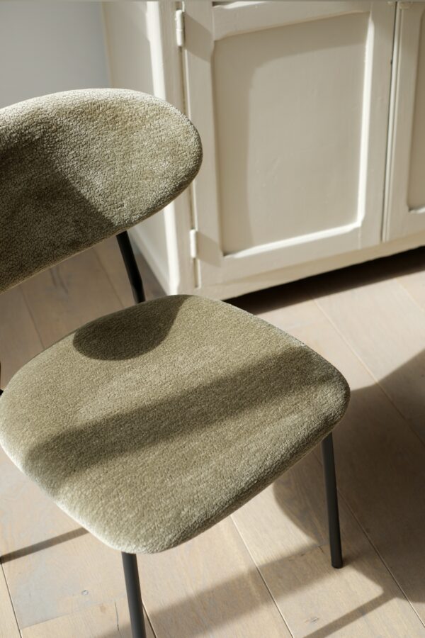 chaise table a manger chenille vert
