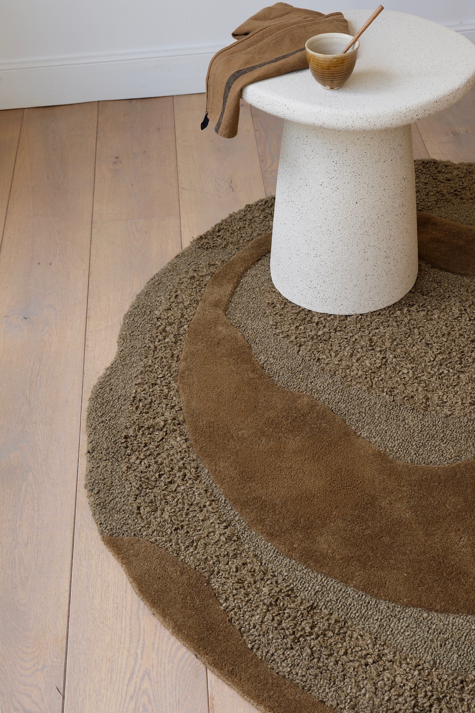 tapis rond en laine 160cm