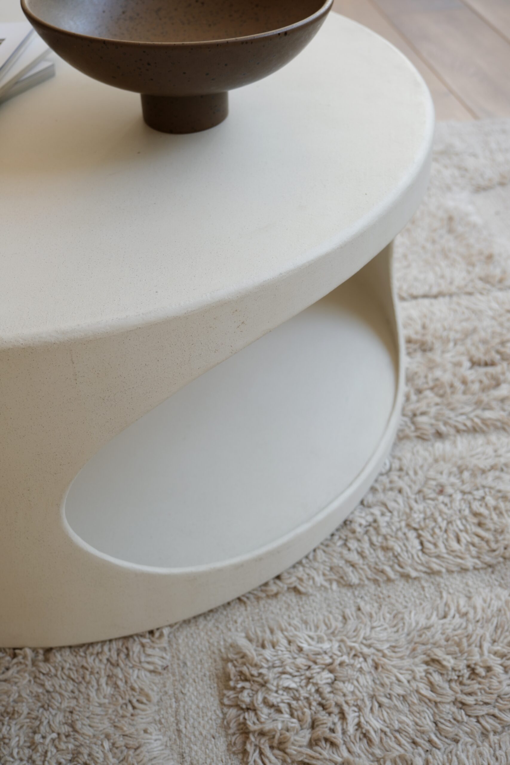 Table basse ronde blanche – Image 3