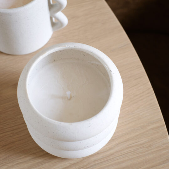 bougie parfumée blanche