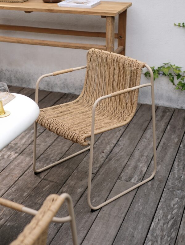 chaise de jardin en métal chaise de jardin en métal assise tressée