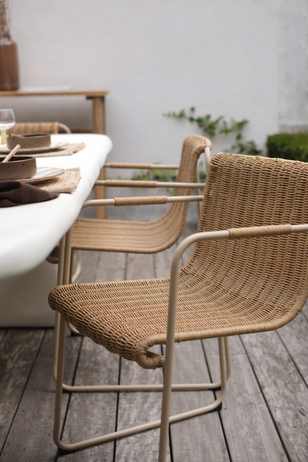 Chaise-jardin5 Chaise de jardin en métal assise tressée