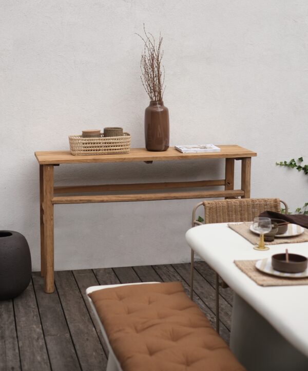 Console de jardin en teck massif recyclé naturel Console de jardin en teck massif recyclé naturel