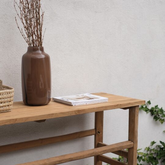 Console indoor/outdoor en teck massif recyclé – Image 3