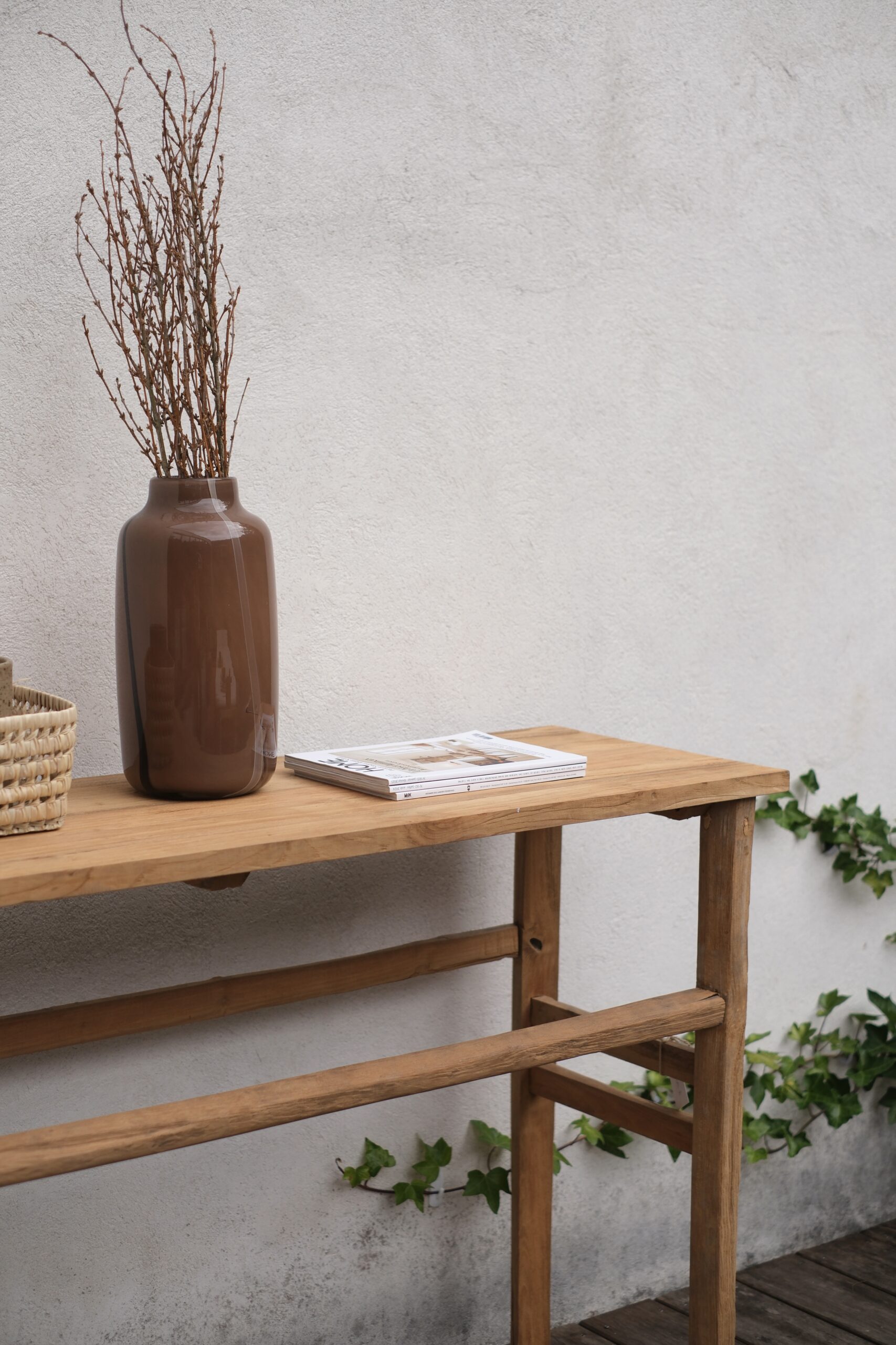Console indoor/outdoor en teck massif recyclé – Image 3