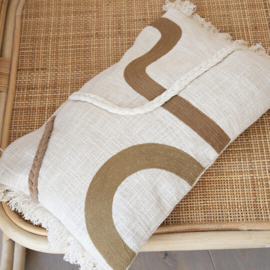 housse de coussin écrue