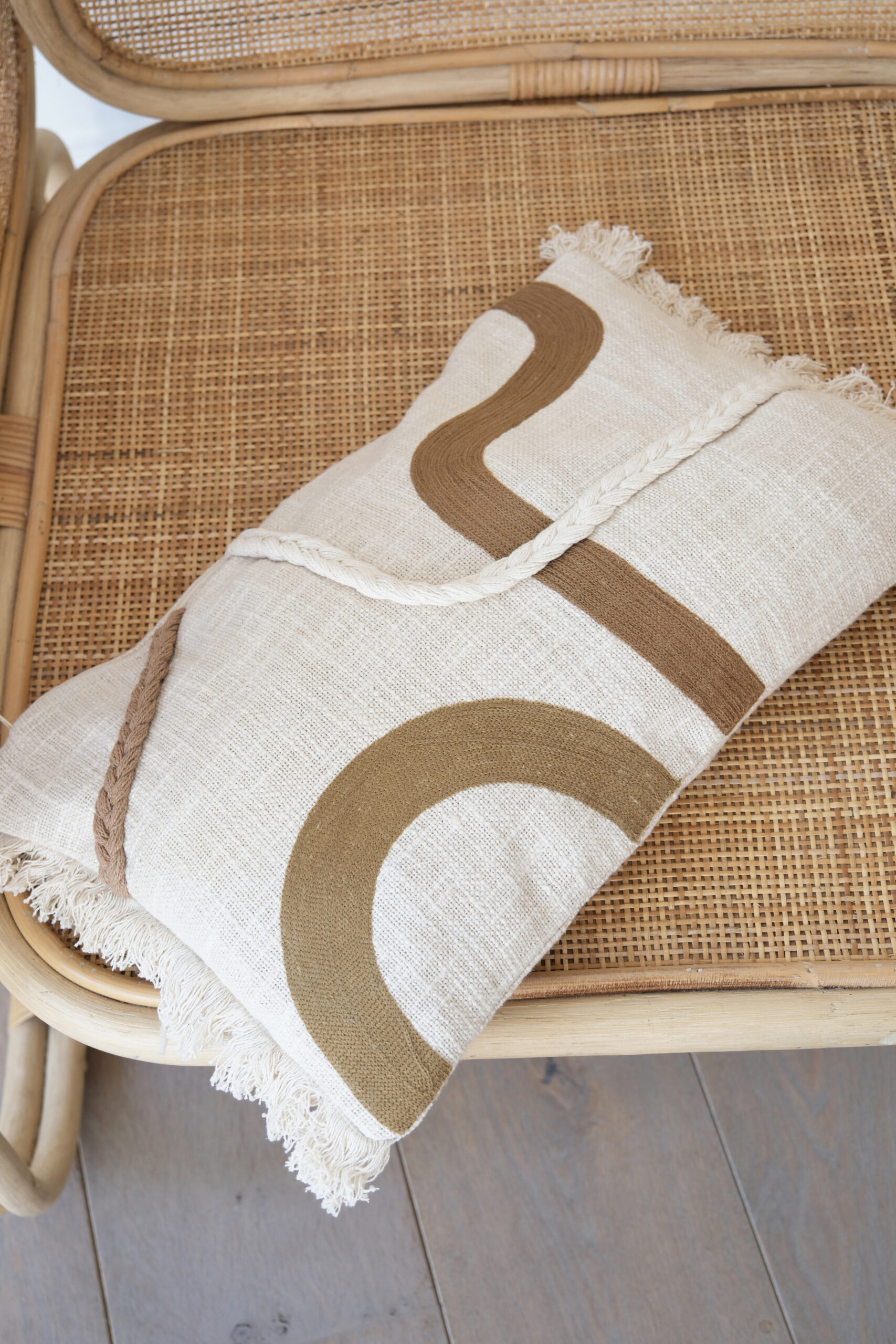 housse de coussin écrue