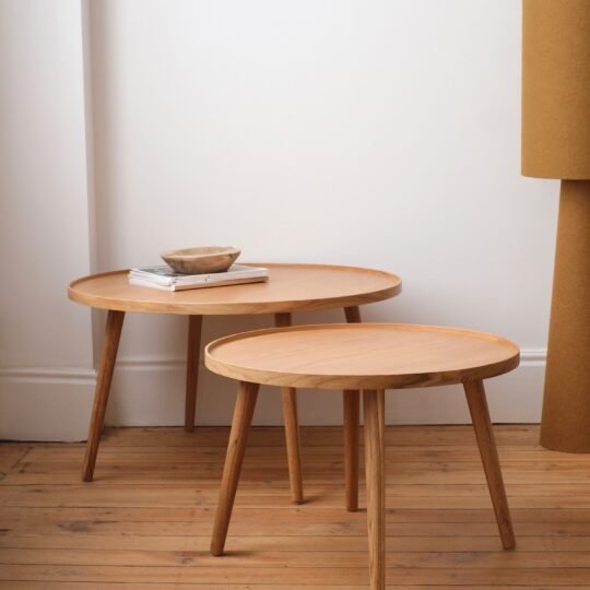 petite table ronde en chêne