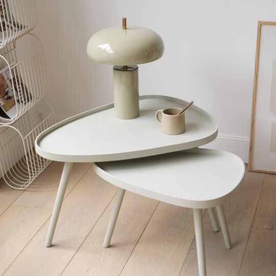 lot de 2 tables basses forme organique