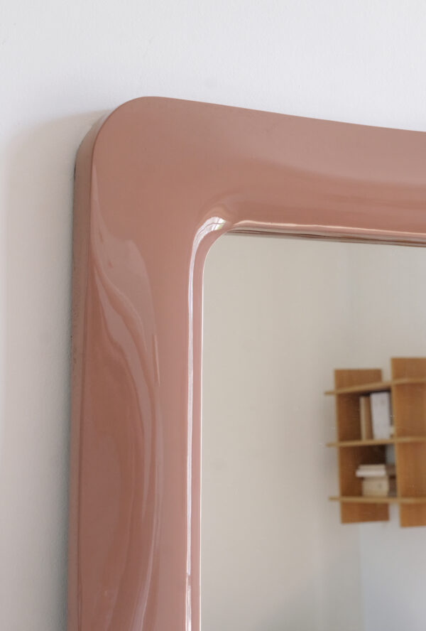 grand miroir en pied vieux rose
