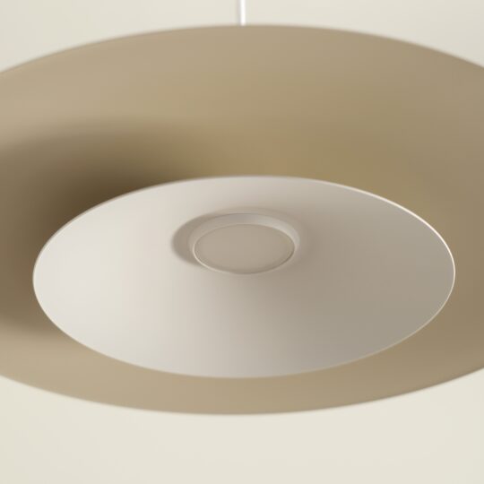 Suspension métal beige