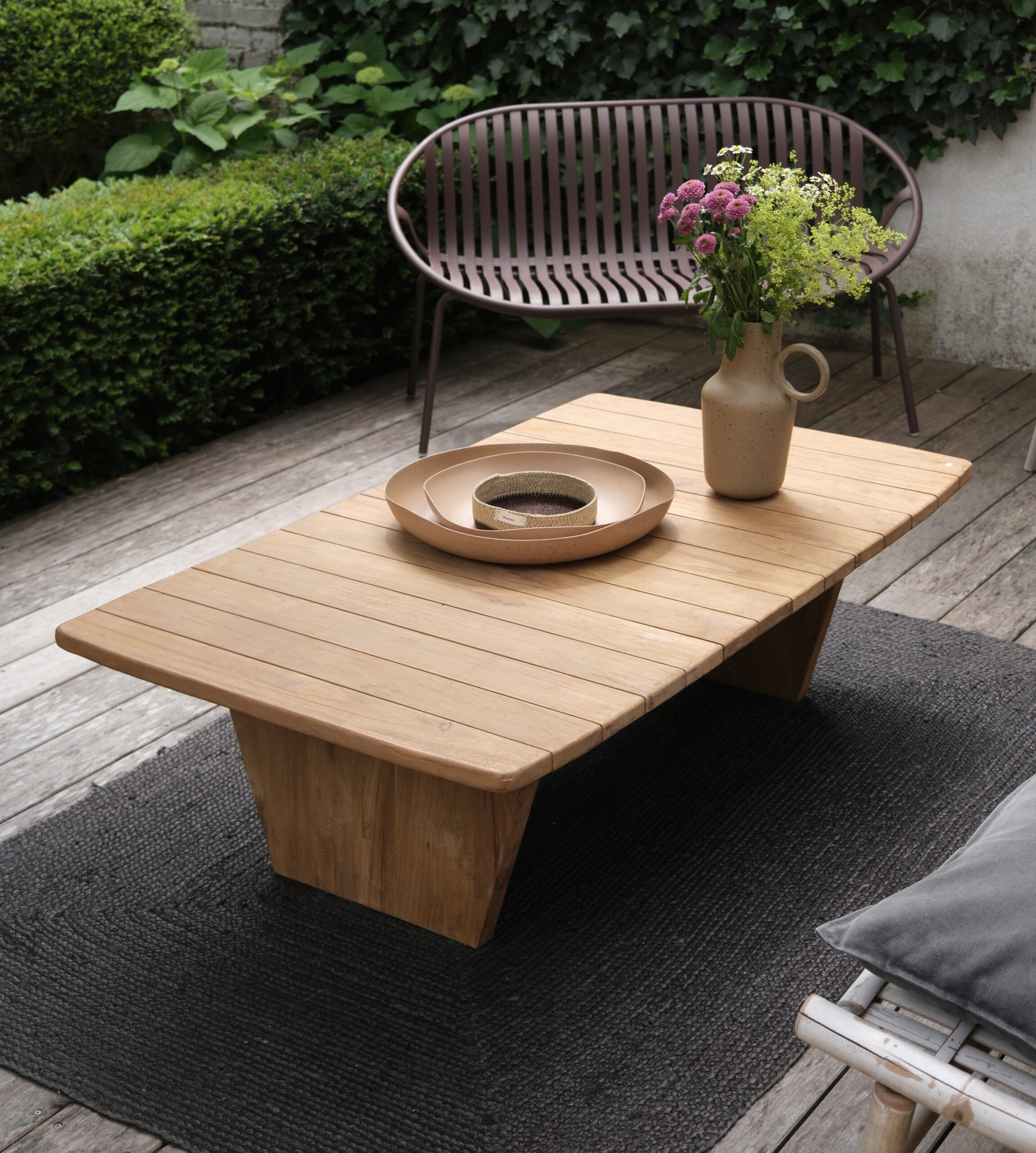 table basse en teck massif