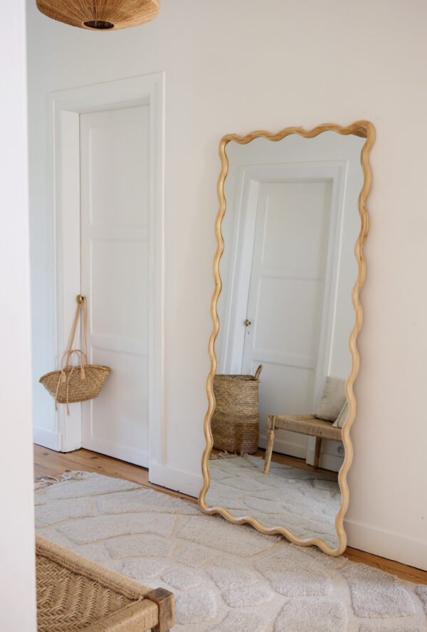 grand miroir ondulé bois clair grand miroir ondulé bois clair