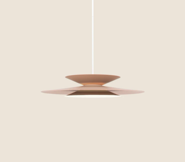suspension soucoupe rose