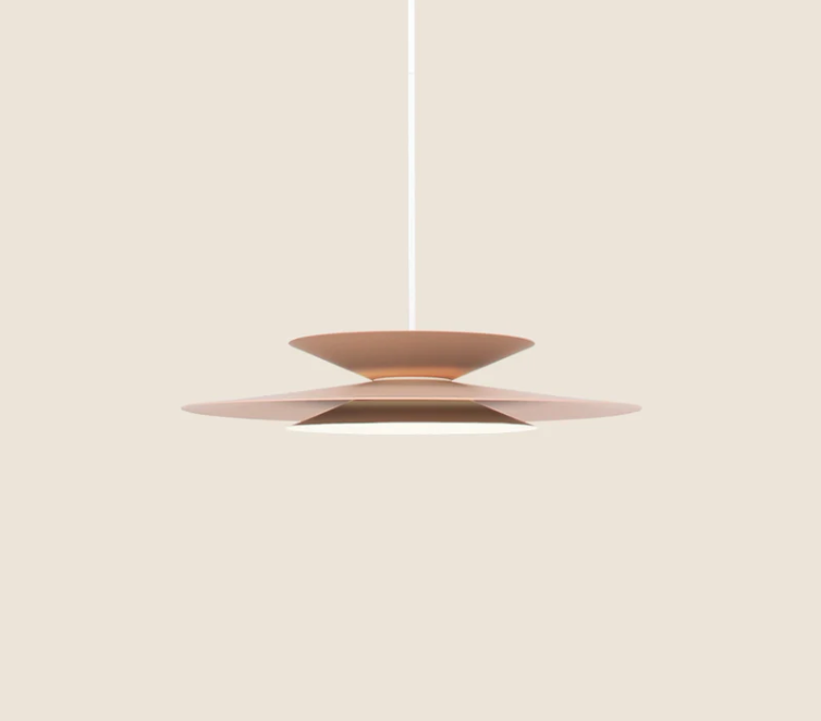 suspension soucoupe rose