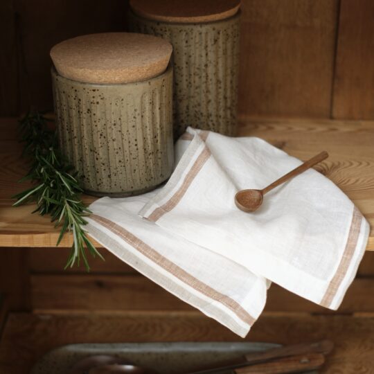 serviette de table lin lavé