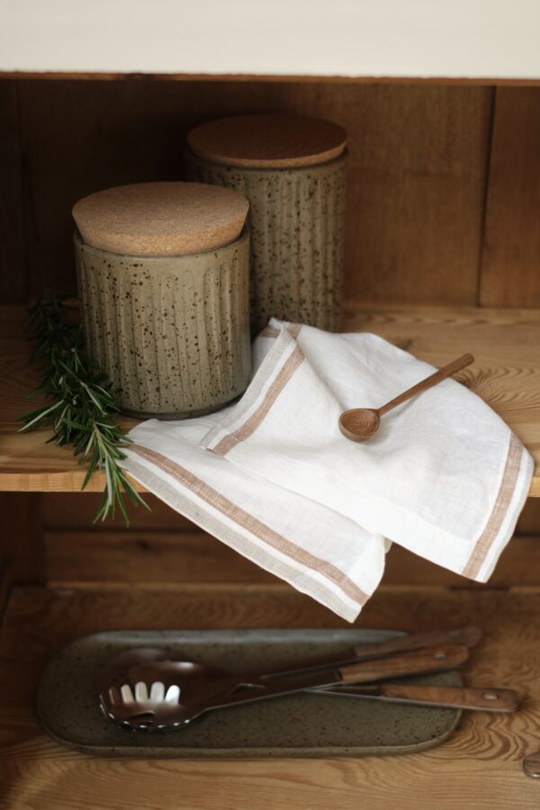 serviette de table lin lavé