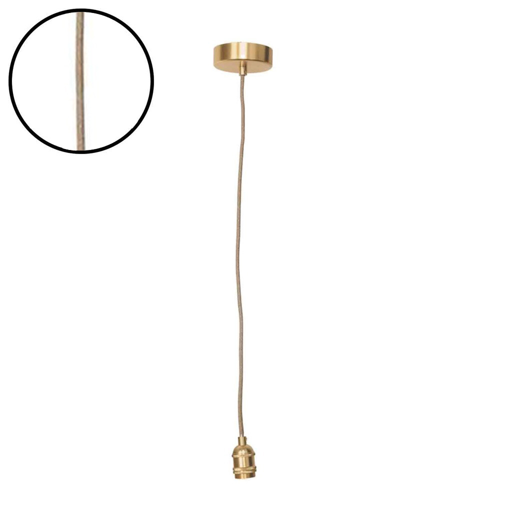 plafonnier câble corde doré