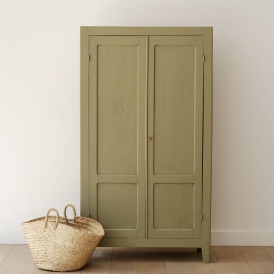 Armoire parisienne vintage vert sauge - 3 étagères – Image 4