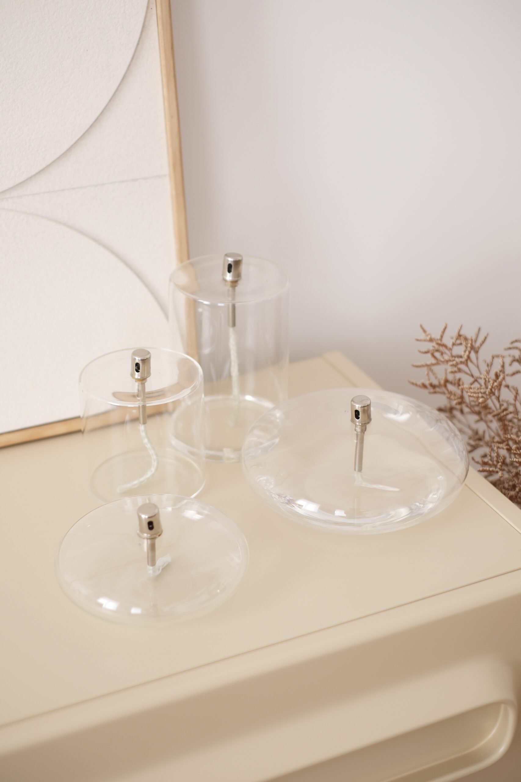 lampe à huile en verre