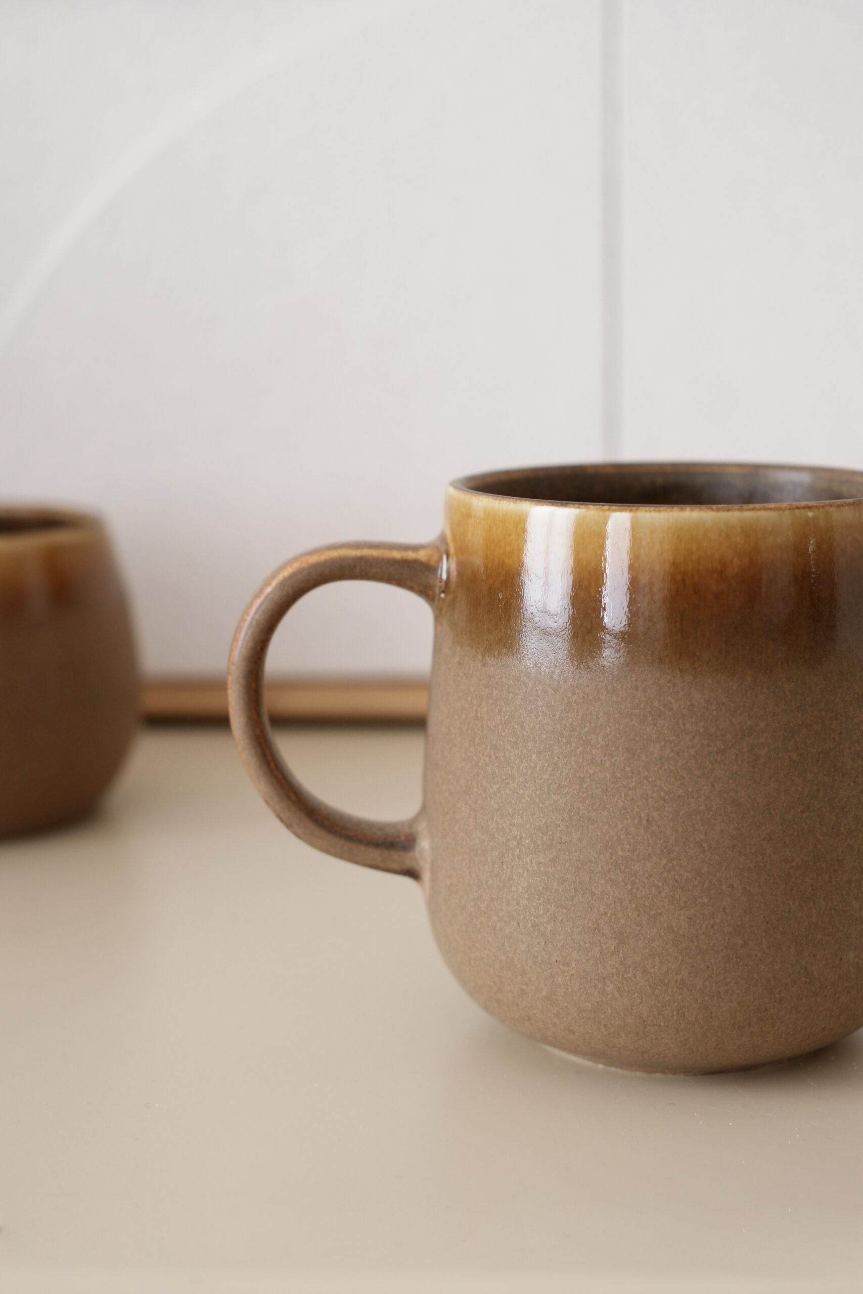 mug en grès émaillé rustique