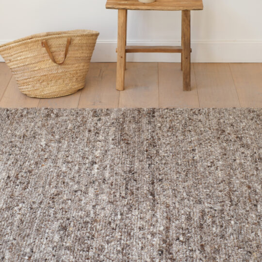 Tapis de salon brun en laine et coton 170x240 cm – Image 2