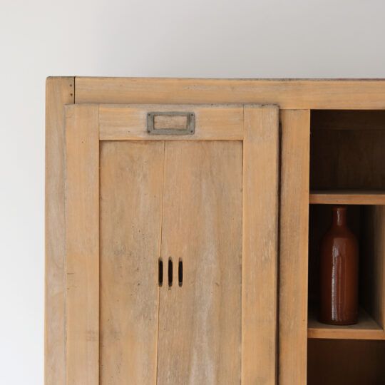Armoire vintage ancien vestiaire allemand en chêne – Image 4