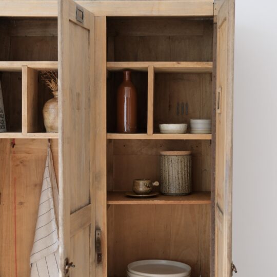 Armoire vintage ancien vestiaire allemand en chêne – Image 10