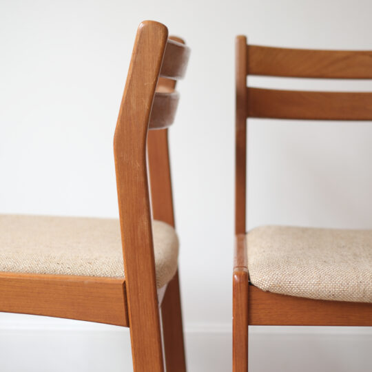 Lot de 6 chaises de salle à manger vintage en teck – Image 6