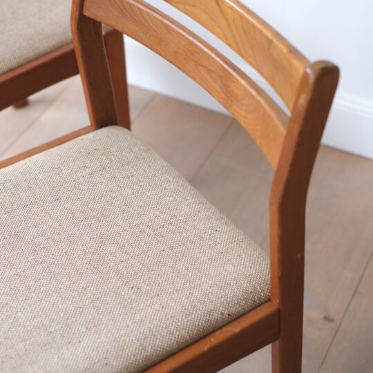 Lot de 6 chaises de salle à manger vintage en teck – Image 7