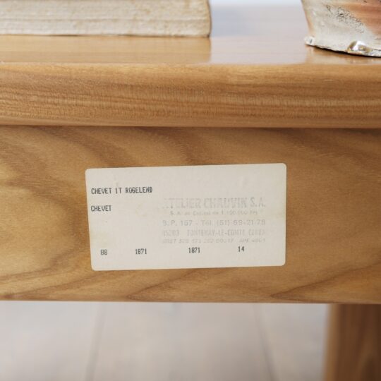 Paire de chevet vintage en orme Atelier Chauvin – Image 6