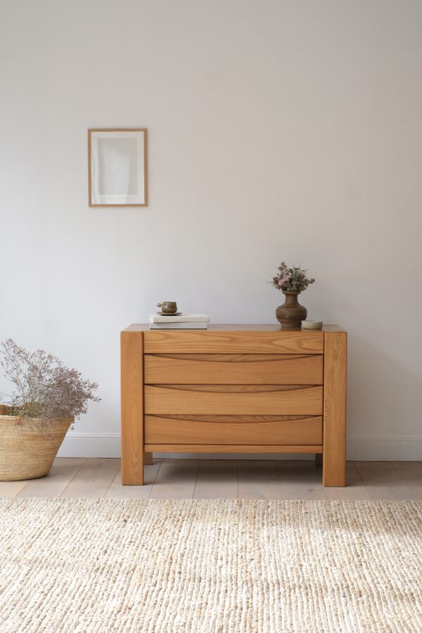 Commode regain orme massif 3 tiroirs Commode regain orme massif 3 tiroirs