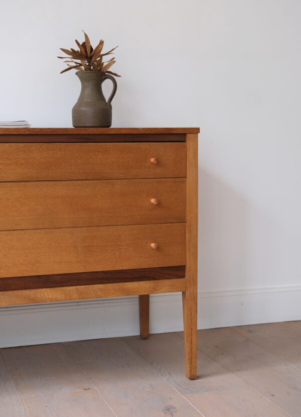 Commode vintage 3 tiroirs mid-century