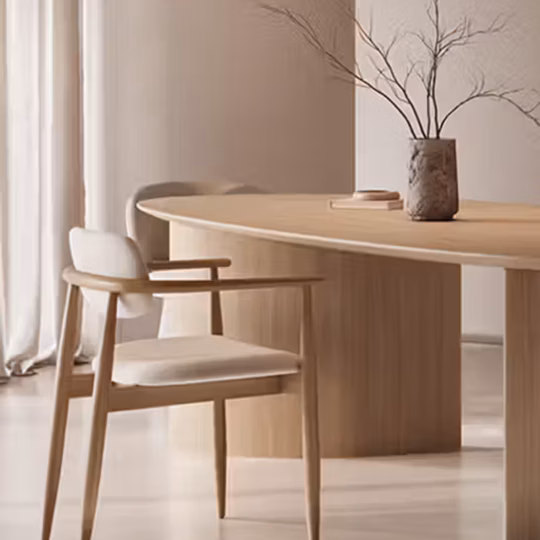 Table à manger design en bois – Image 2