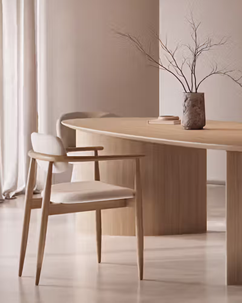 Table à manger design en bois – Image 2