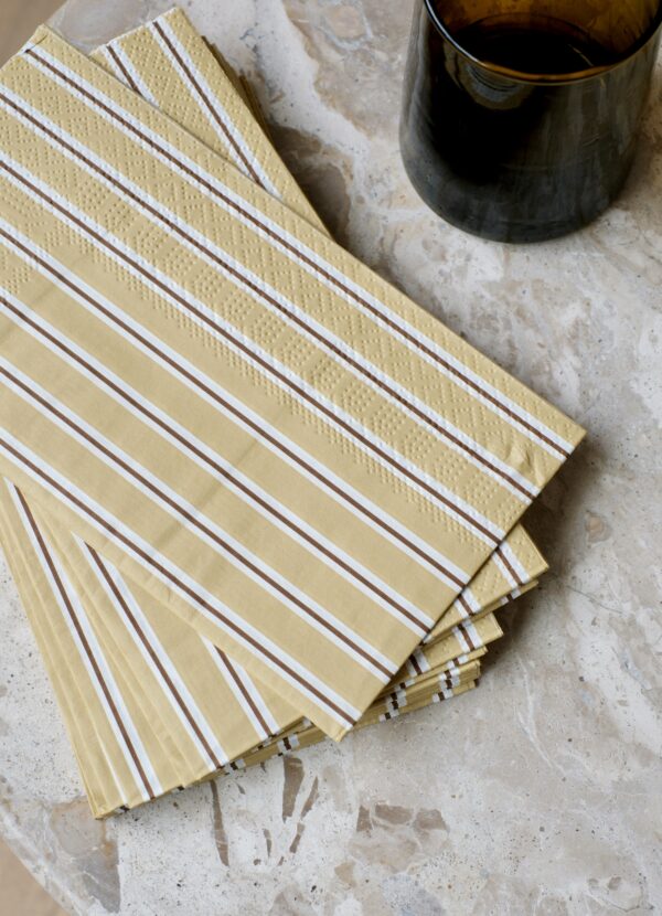 serviettes en papier rayures beige serviettes en papier rayures beige