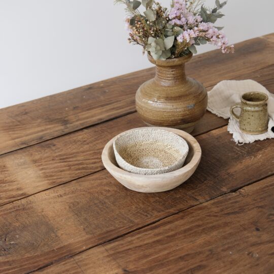Table de ferme ancienne en bois massif – Image 4
