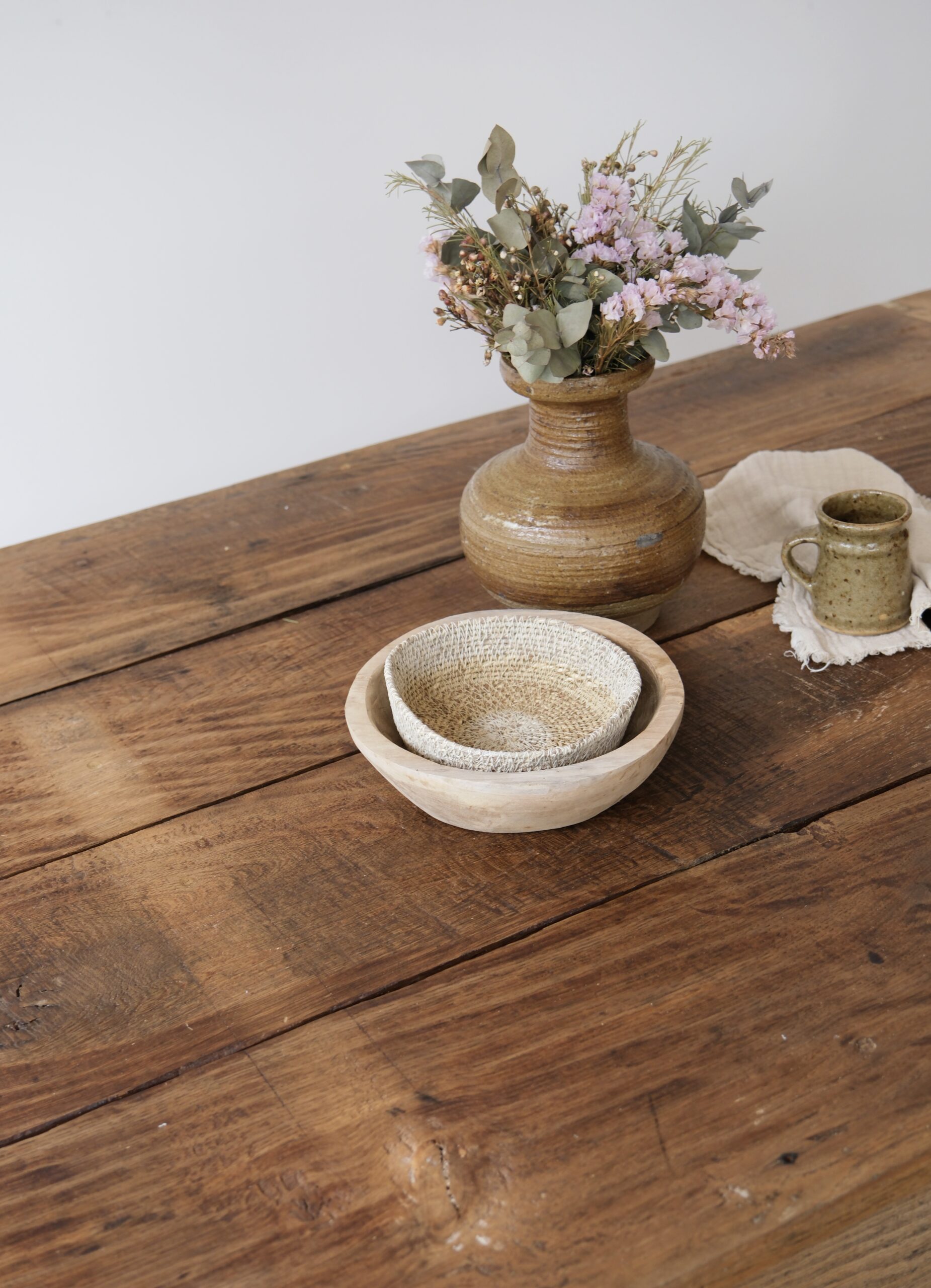 Table de ferme ancienne en bois massif – Image 4