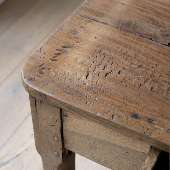 Table de ferme ancienne en bois massif – Image 6