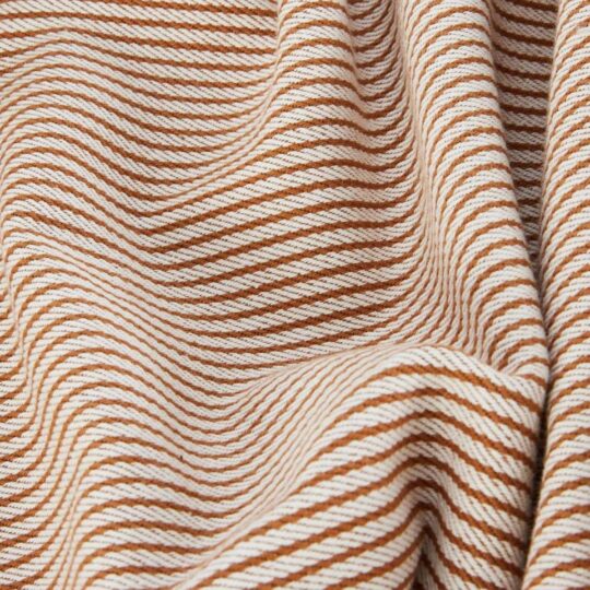 Rideau Rayures Argile en Coton 135x280cm – Image 3