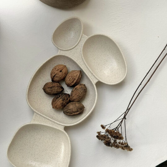 plateau apéritif blanc moucheté