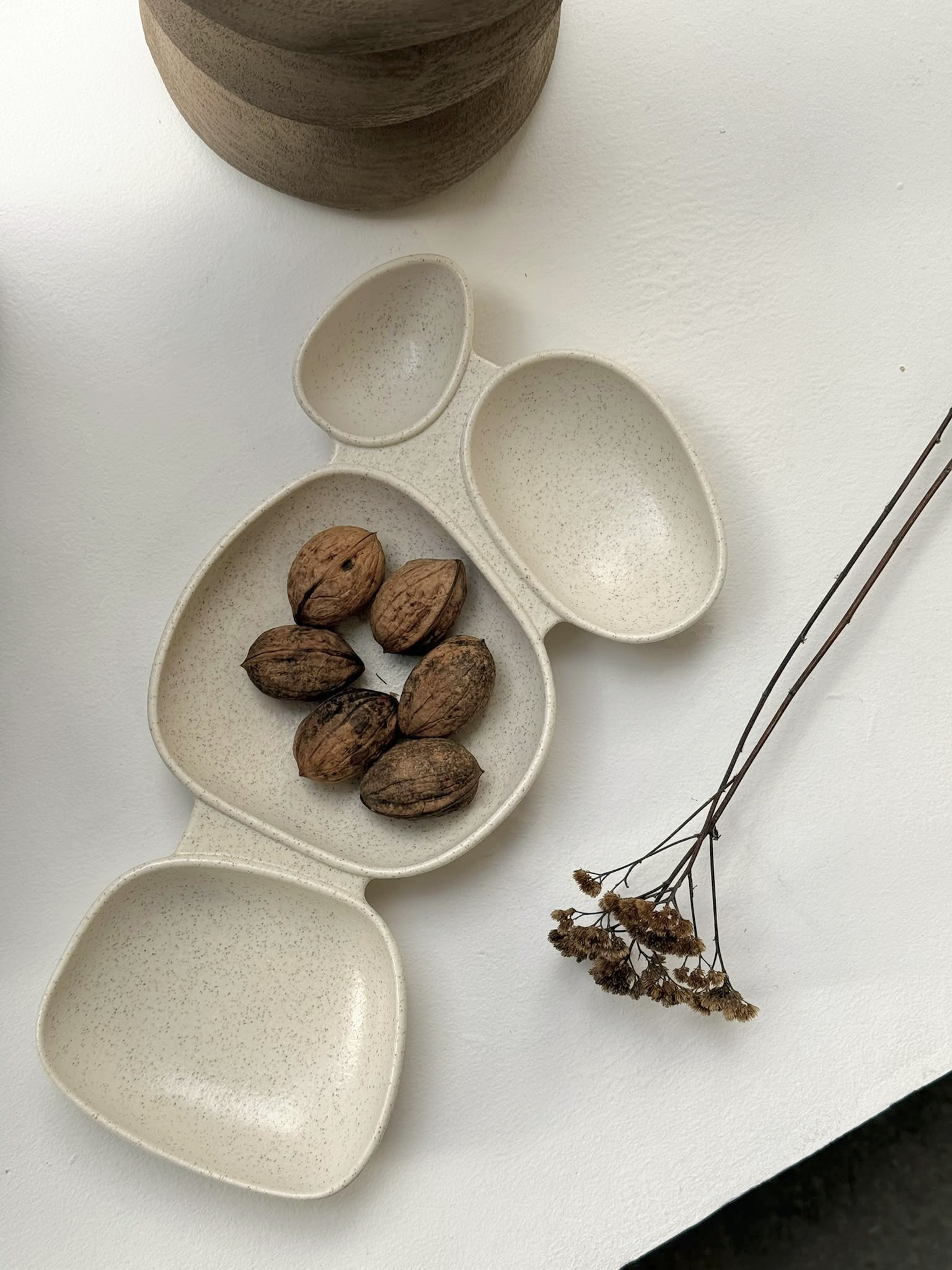 plateau apéritif blanc moucheté