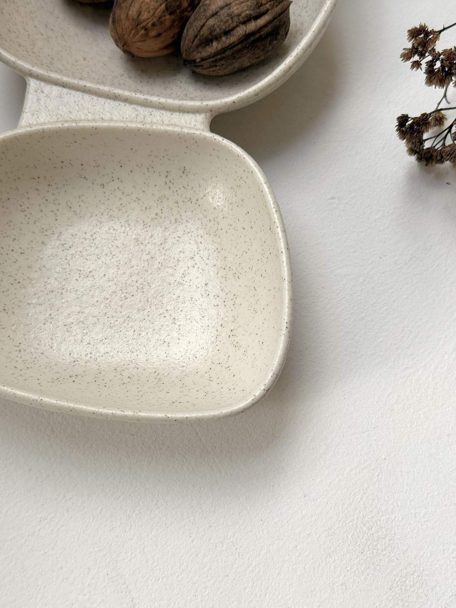 plateau apéritif blanc moucheté