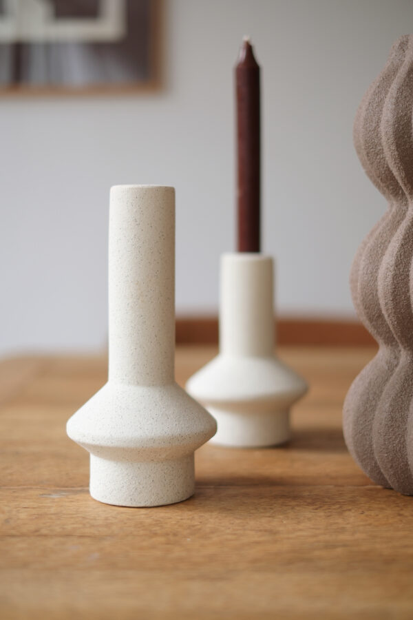 bougeoir en céramique crème bougeoir en céramique crème