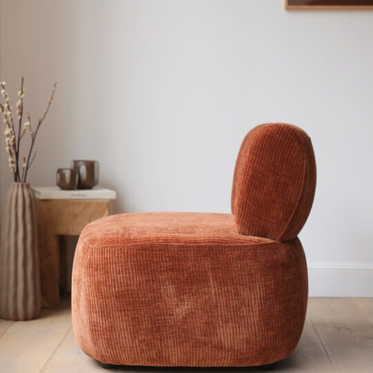 Fauteuil lounge en tissu côtelé - 3 coloris – Image 9